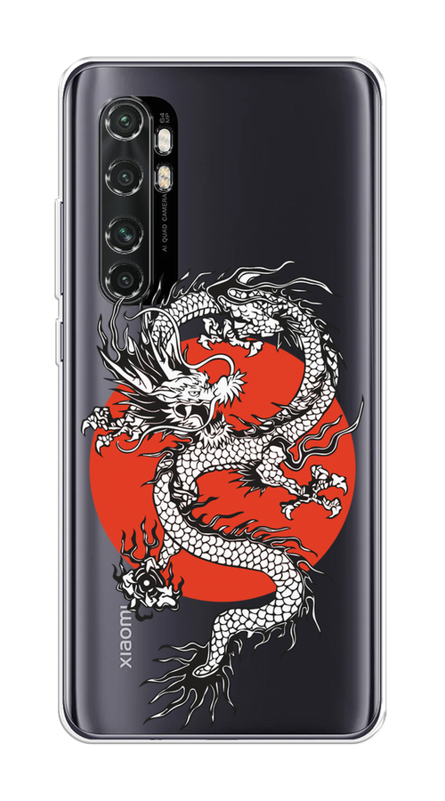 

Чехол на Xiaomi Mi Note 10 Lite "Восходящий дракон", Белый;черный;красный, 38450-1