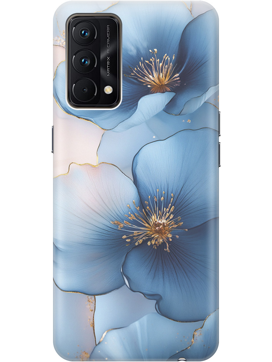 

Силиконовый чехол на Realme GT Master Edition с принтом "Голубые ирисы", Прозрачный;голубой;синий, 740190224