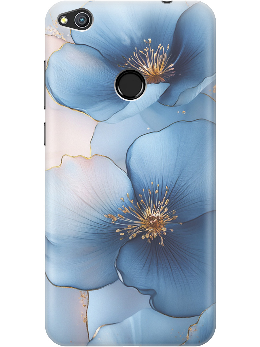 

Силиконовый чехол на Honor 8 Lite, Huawei P8 Lite (2017) с принтом "Голубые ирисы", Прозрачный;голубой;синий, 714714524