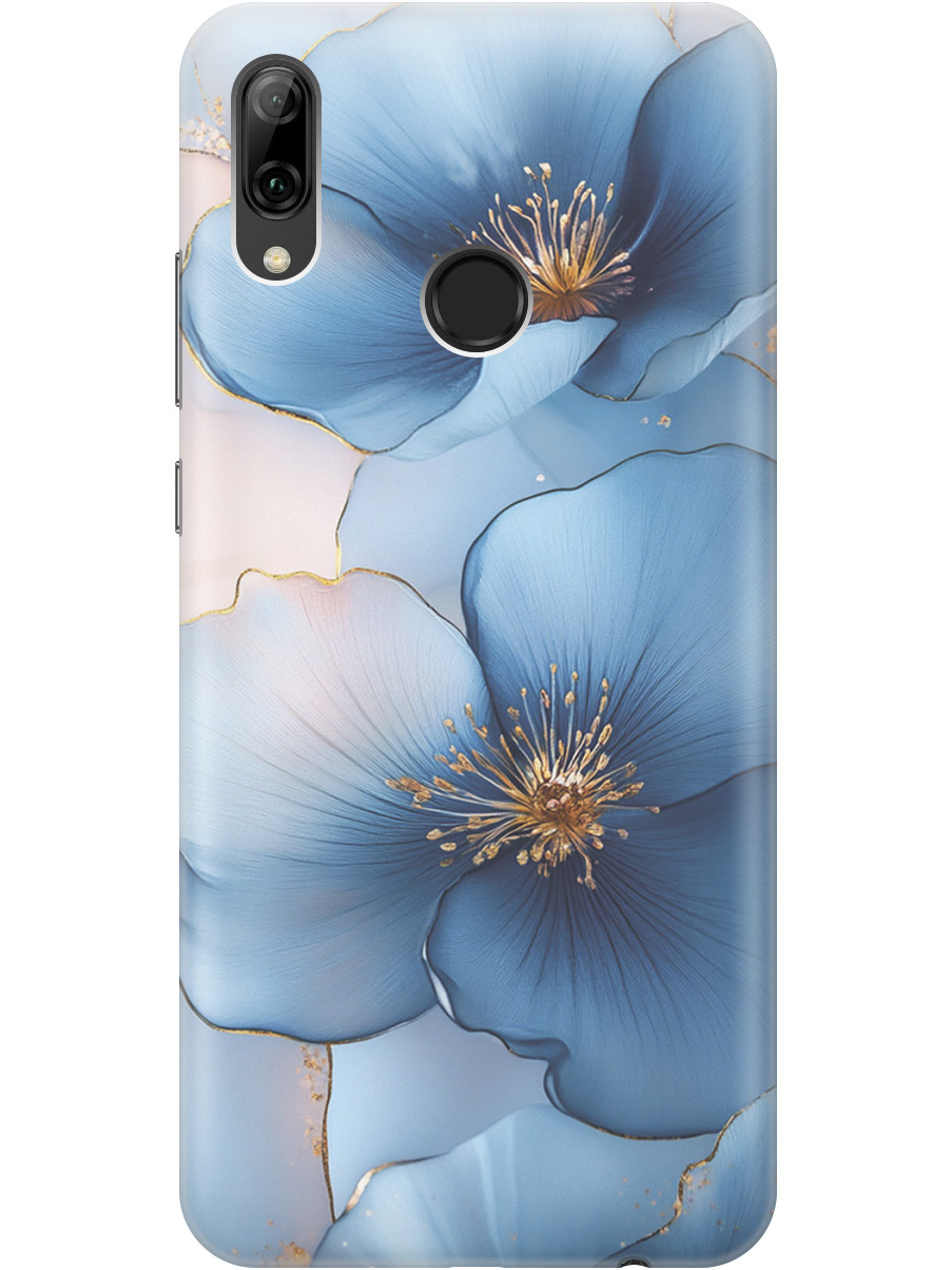 

Силиконовый чехол на Honor 10 Lite, Huawei P Smart (2019) с принтом "Голубые ирисы", Прозрачный;голубой;синий, 720145824