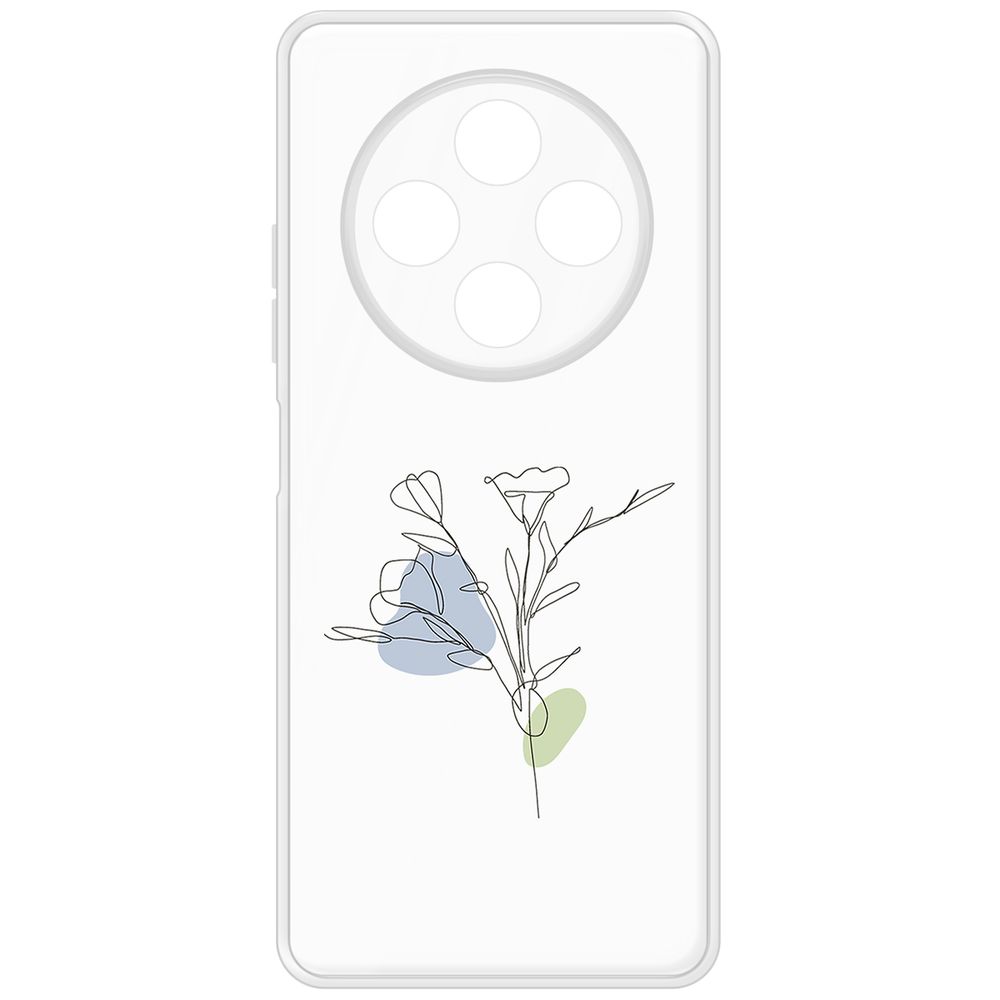 

Чехол-накладка Krutoff Clear Case Эустома для TECNO Spark 30, Прозрачный
