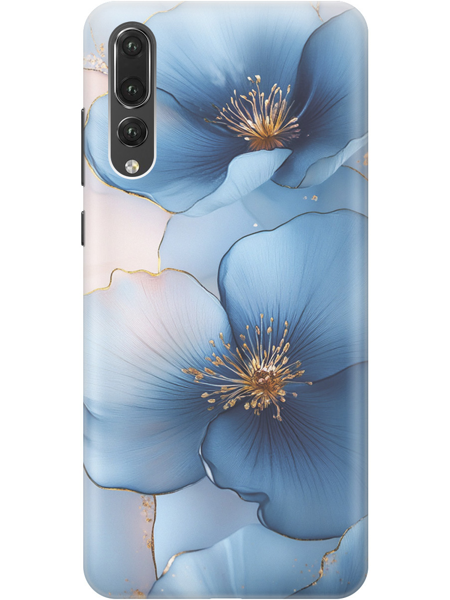 

Силиконовый чехол на Huawei P20 Pro с принтом "Голубые ирисы", Прозрачный;голубой;синий, 717872324