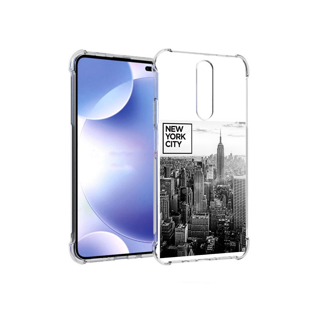 

Чехол MyPads Tocco для Xiaomi Redmi k30 черно белый ньюерк (PT226950.302.686), Прозрачный, Tocco