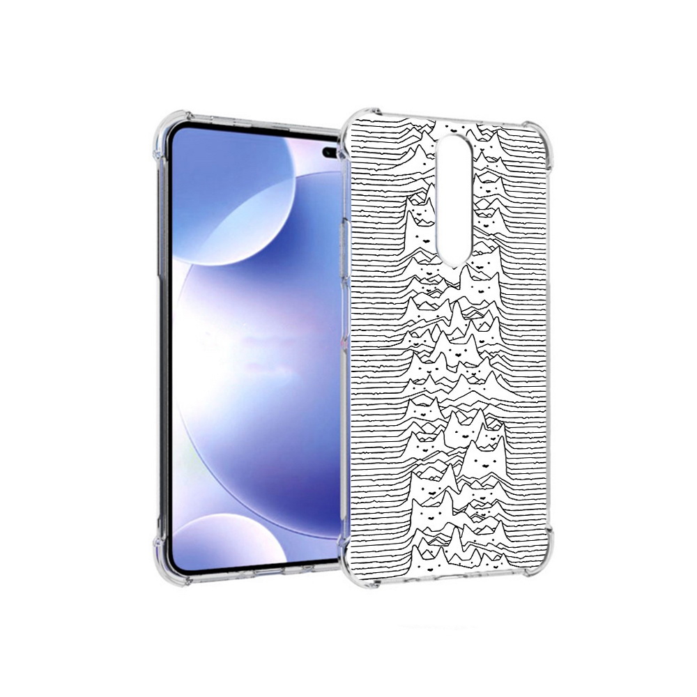

Чехол MyPads Tocco для Xiaomi Redmi k30 черно белые коты 3D (PT226950.302.682), Прозрачный, Tocco