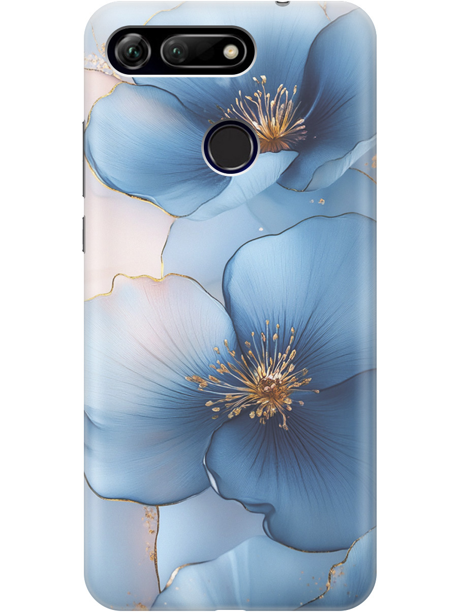 

Силиконовый чехол на Honor View 20 (V20) с принтом "Голубые ирисы", Прозрачный;голубой;синий, 720257724
