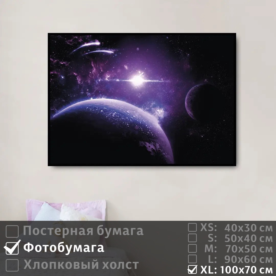 

Постер на фотобумаге ПолиЦентр Фантастические планеты 100х70 см, ФантастическиеПланеты1