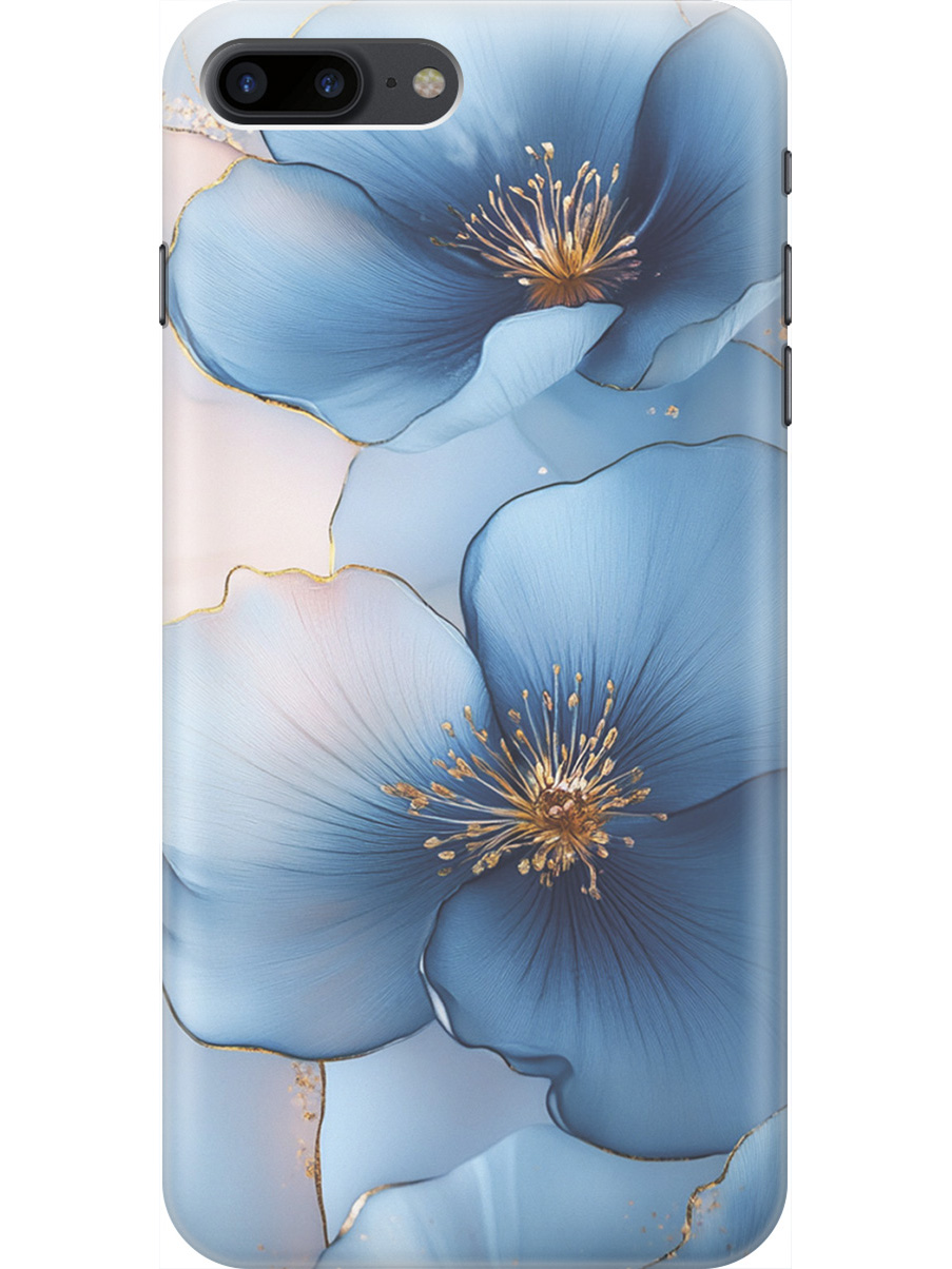 

Силиконовый чехол на Apple iPhone 8 Plus/7 Plus с принтом "Голубые ирисы", Прозрачный;голубой;синий, 712479424
