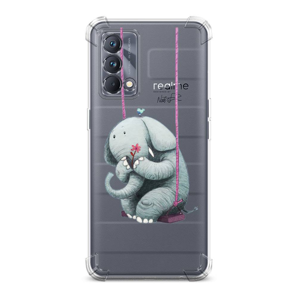 

Чехол Awog на Realme GT Master Edition "Грустный слоник", Розовый, 2510451-1