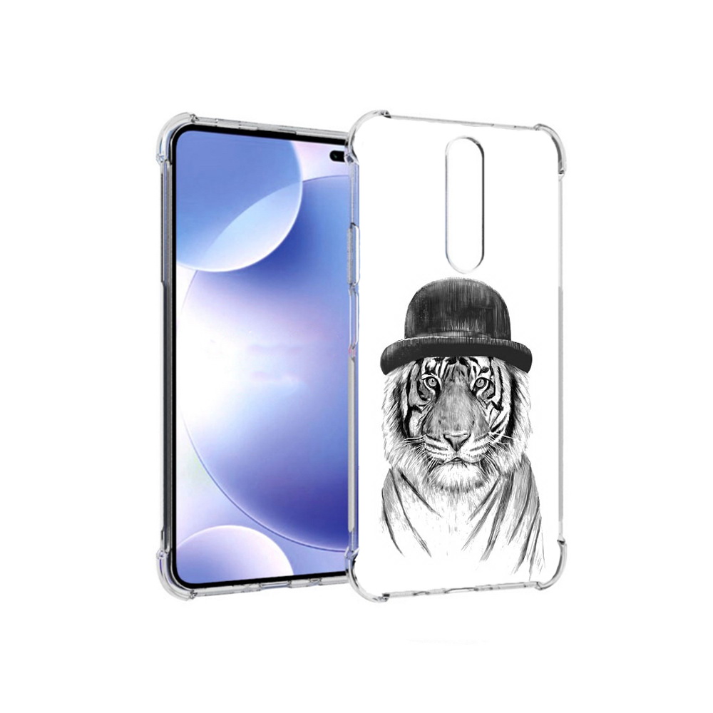 

Чехол MyPads Tocco для Xiaomi Redmi k30 тигр британец (PT226950.302.641), Прозрачный, Tocco