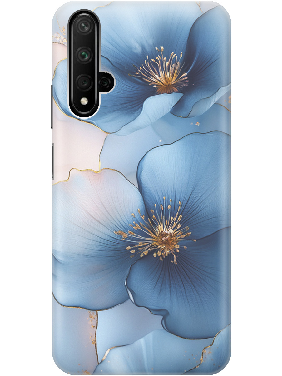 

Силиконовый чехол на Honor 20, Huawei Nova 5T с принтом "Голубые ирисы", Прозрачный;голубой;синий, 721508924