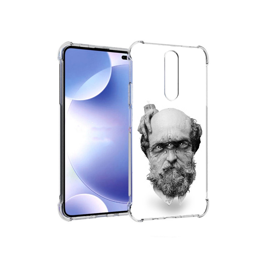 

Чехол MyPads Tocco для Xiaomi Redmi k30 страшный бородатый мужчина абстракция, Прозрачный, Tocco