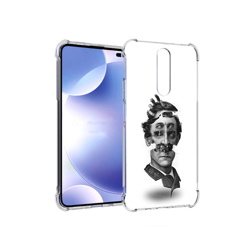 

Чехол MyPads Tocco для Xiaomi Redmi k30 страшное лицо абстракция (PT226950.302.628), Прозрачный, Tocco