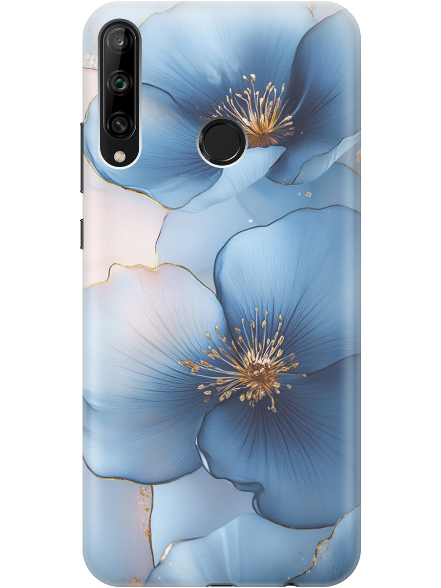 

Силиконовый чехол на Honor 9C, Huawei P40 Lite E с принтом "Голубые ирисы", Прозрачный;голубой;синий, 722946224