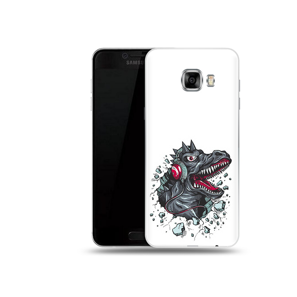 

Чехол MyPads Tocco для Samsung Galaxy C5 (2016) Нарисованный динозавр в наушниках, Прозрачный, Tocco