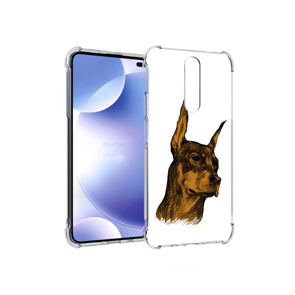 

Чехол MyPads Tocco для Xiaomi Redmi k30 скетч доберман (PT226950.302.605), Прозрачный, Tocco