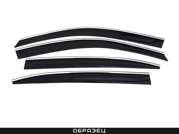 Дефлекторы боковых окон с креплениями и нержавеющим молдингом для BMW X1 (2015-2022)