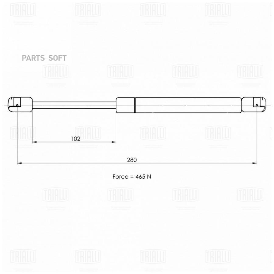 

Упор газовый (амортизатор) крышки багажника TRIALLI GS 1013