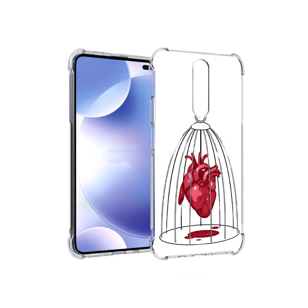 

Чехол MyPads Tocco для Xiaomi Redmi k30 сердце в клетке (PT226950.302.597), Прозрачный, Tocco