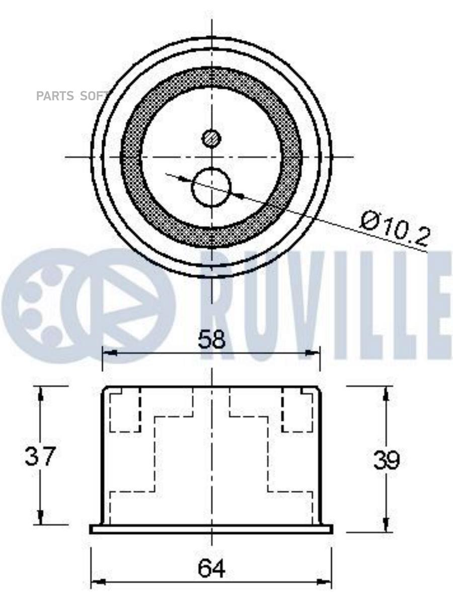 Ролик Ремня Грм Hyundai Tucson 2.7 2004-2010 Ruville арт. 540851