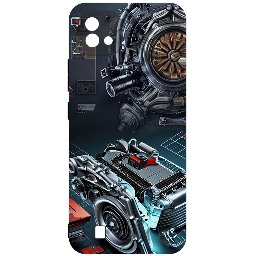 

Чехол-накладка Софт Моторы для Realme C20, Черный