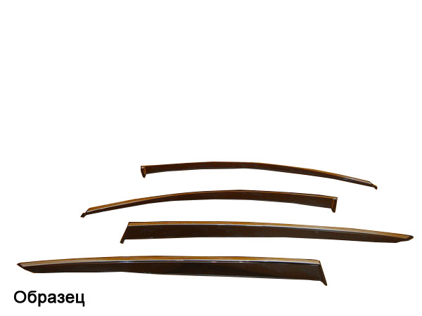 Дефлекторы боковых окон с креплениями и нержавеющим молдингом для BMW X6 (2014-2020)