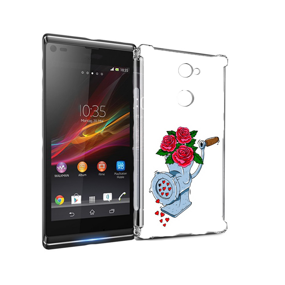

Чехол MyPads Tocco для Sony Xperia L2 Цветочные сердца (PT99662.233.199), Прозрачный, Tocco