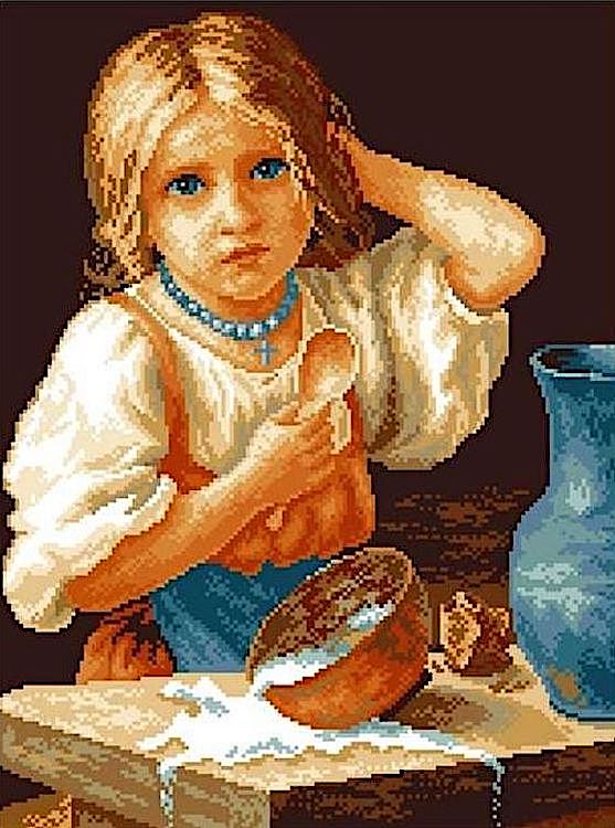 

Рисунок на ткани Крестьянская девочка