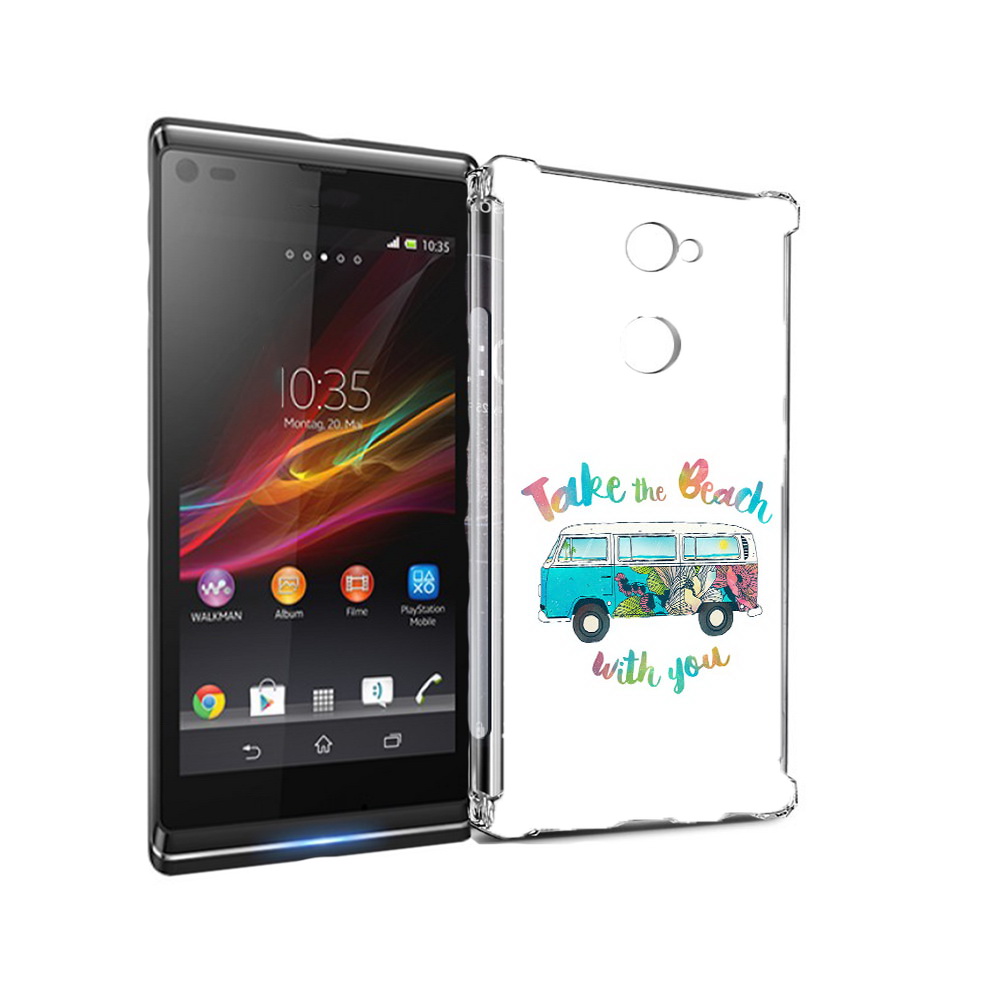 

Чехол MyPads Tocco для Sony Xperia L2 Хиппи автобус (PT99662.233.190), Прозрачный, Tocco