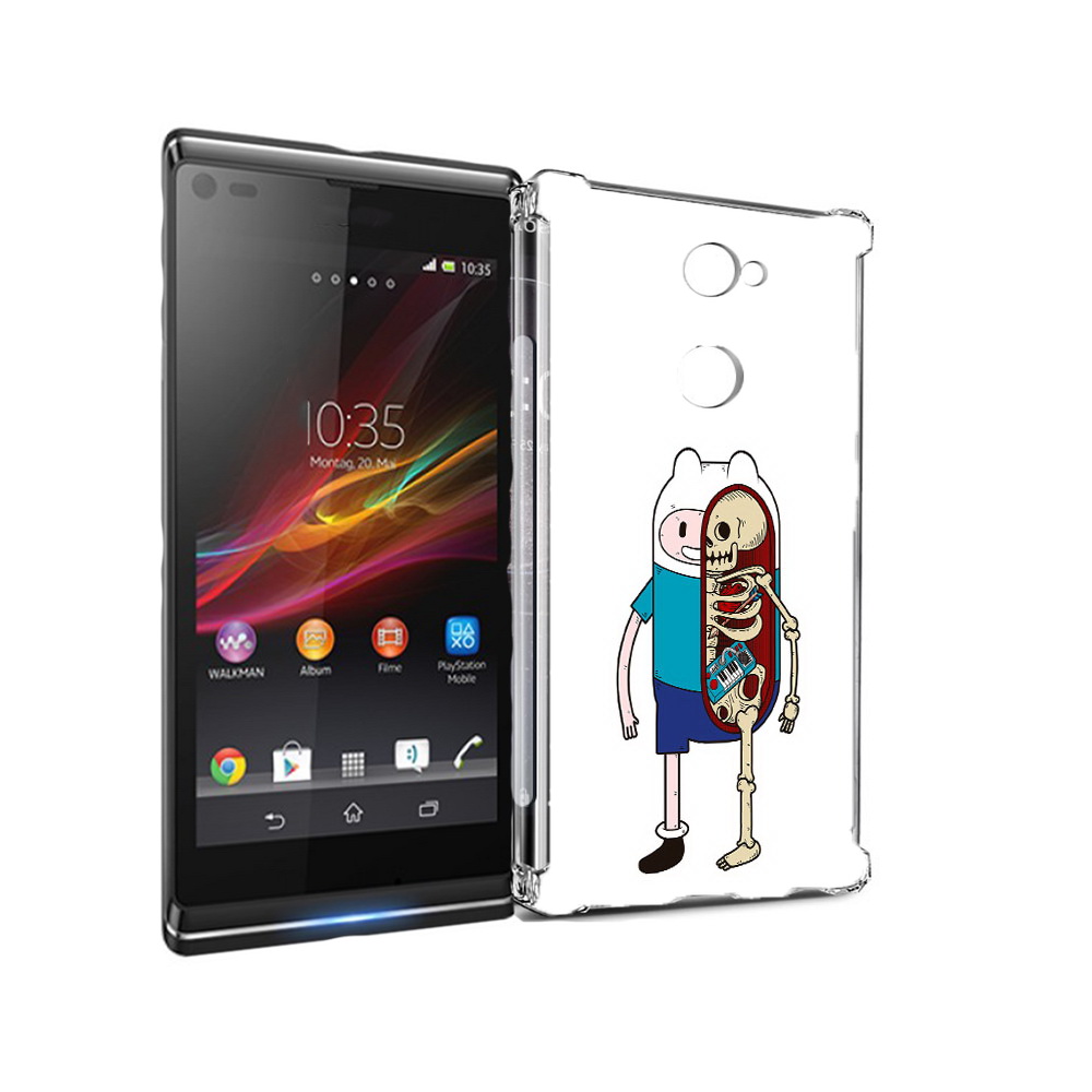 

Чехол MyPads Tocco для Sony Xperia L2 Финн скелет (PT99662.233.187), Прозрачный, Tocco