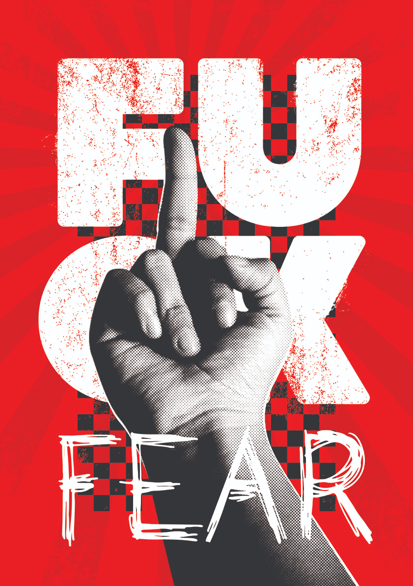 

Большой мотивационный постер на стену Fxck FEAR 60х90 см без рамы, MMFCKFEAR