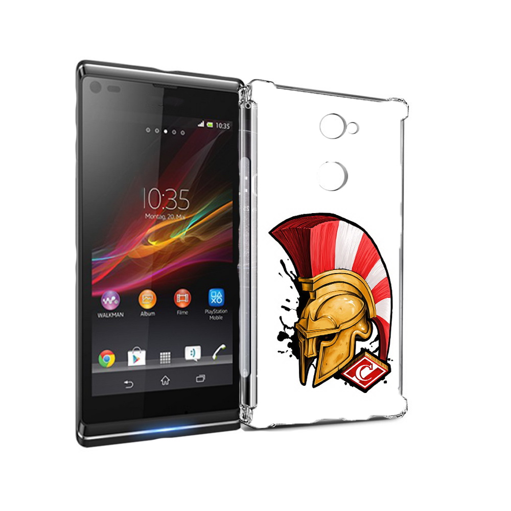 

Чехол MyPads Tocco для Sony Xperia L2 ФК спартак шлем (PT99662.233.185), Прозрачный, Tocco