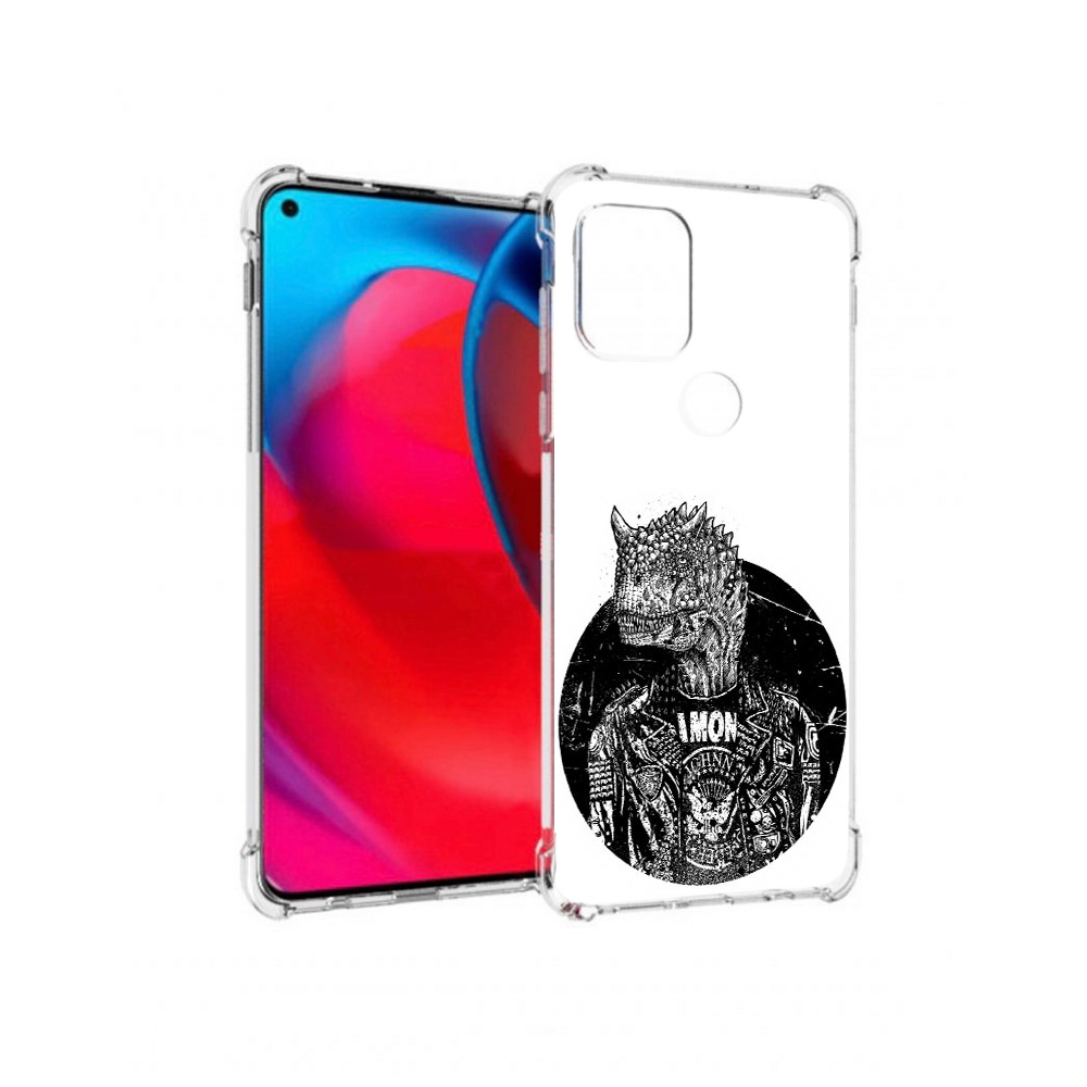 

Чехол MyPads Tocco для Motorola Moto G динозавр в куртке (PT227067.359.328), Прозрачный, Tocco