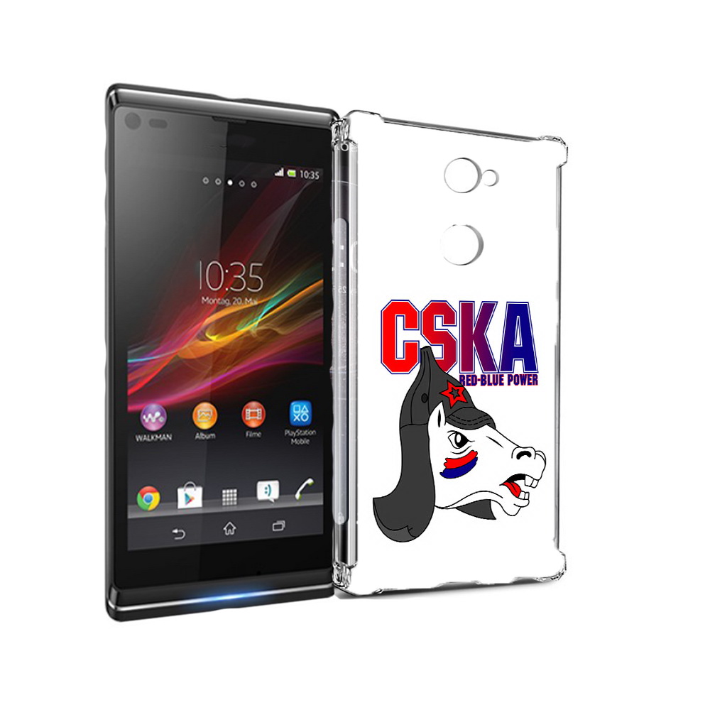 

Чехол MyPads Tocco для Sony Xperia L2 ФК ЦСК лошадка россия (PT99662.233.179), Прозрачный, Tocco