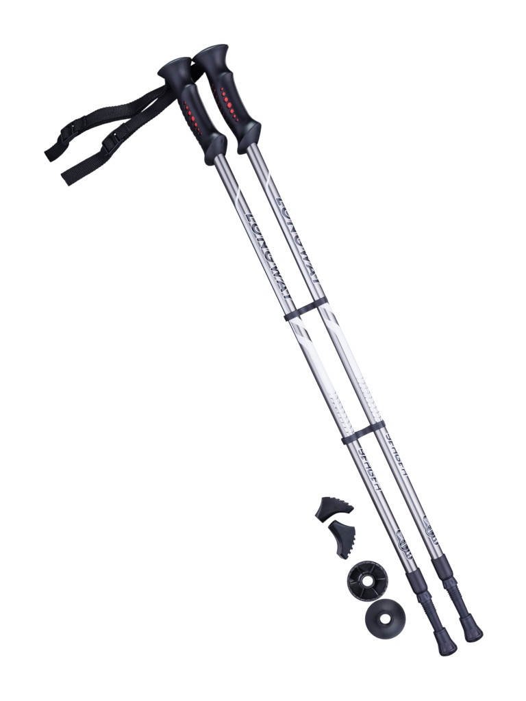 

Палки для скандинавской ходьбы Berger Longway, серый/черный, 77-135 см, Longway