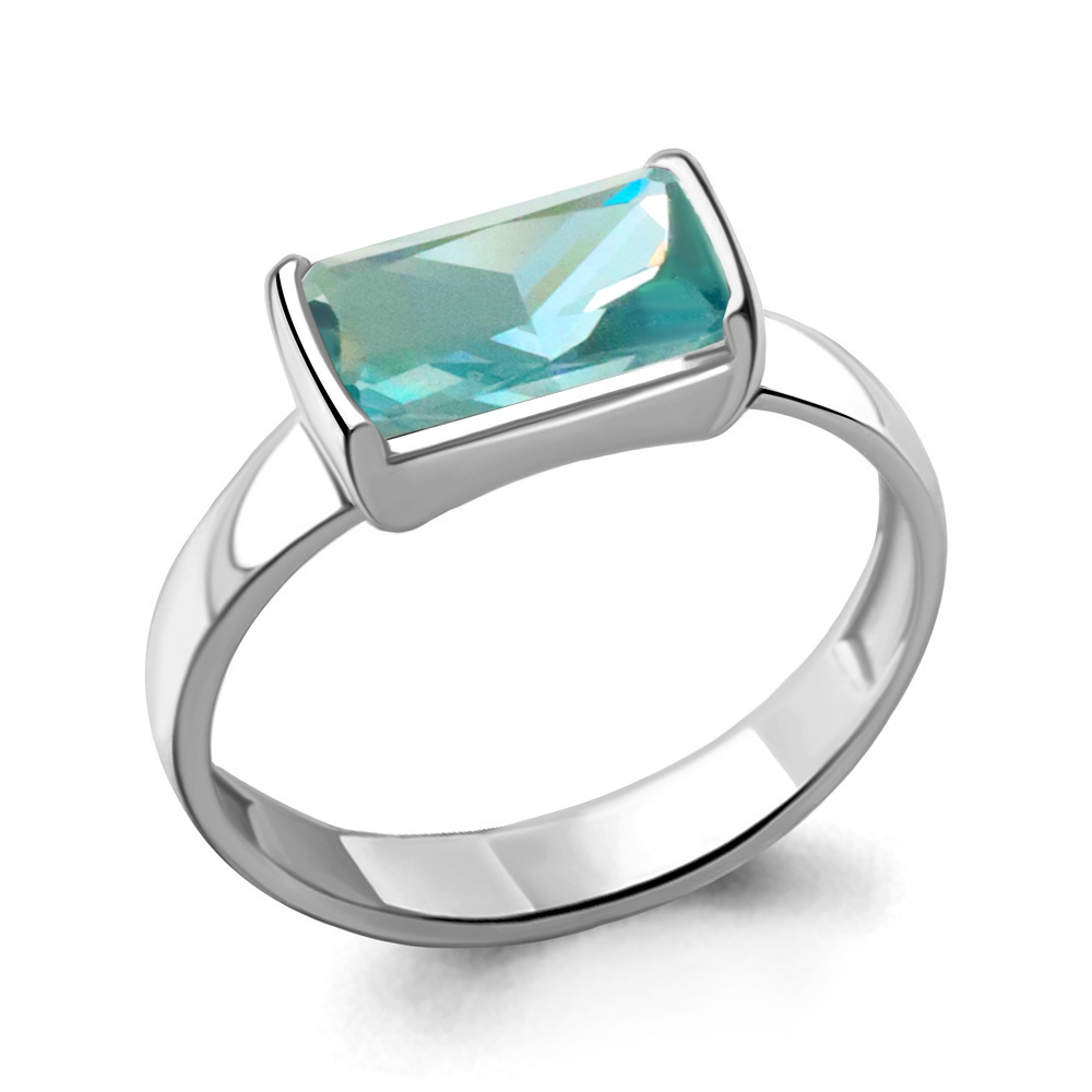 

Кольцо из серебра с турмалином искусственным р. Aquamarine 6954688, 6954688_925_р