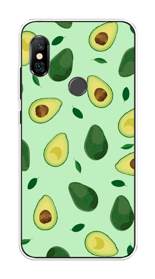 

Чехол на Xiaomi Redmi Note 6 Pro "Blue avocado", Коричневый;зеленый, 34650-1
