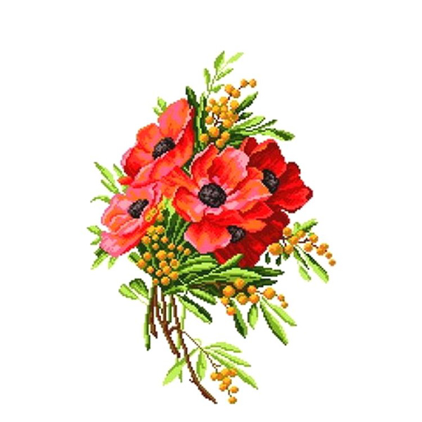 

Рисунок на ткани К 8 марта!