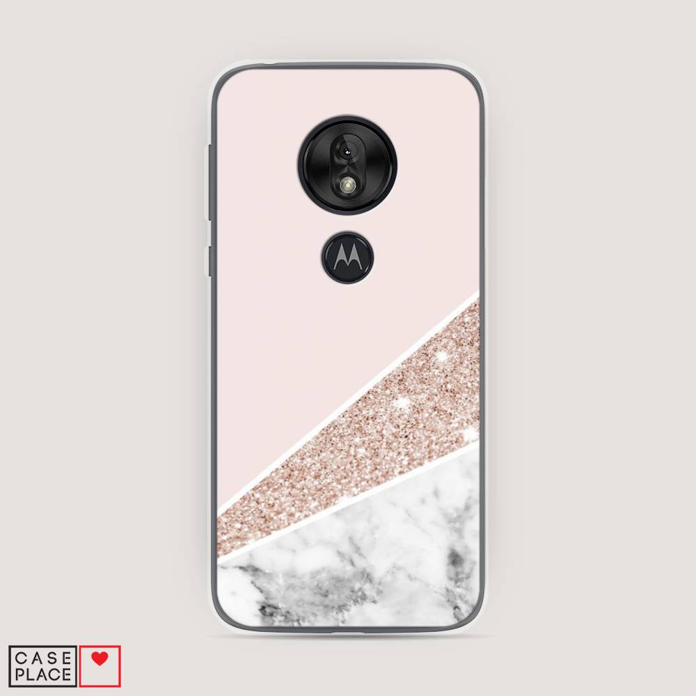 

Чехол на Motorola Moto G7 Play "Блестящий розовый мрамор", 241250-3