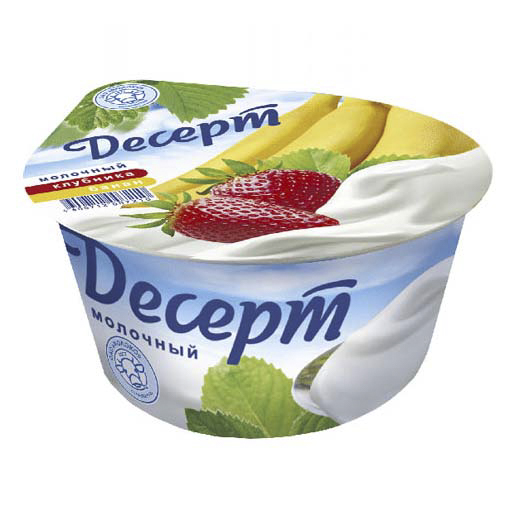 

Десерт молочный Молоко клубника-банан 10% 130 г