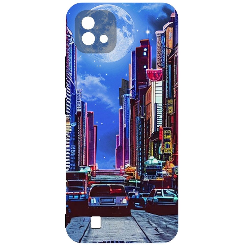 

Чехол-накладка Софт Ночной город для Realme C11 (2021), Черный