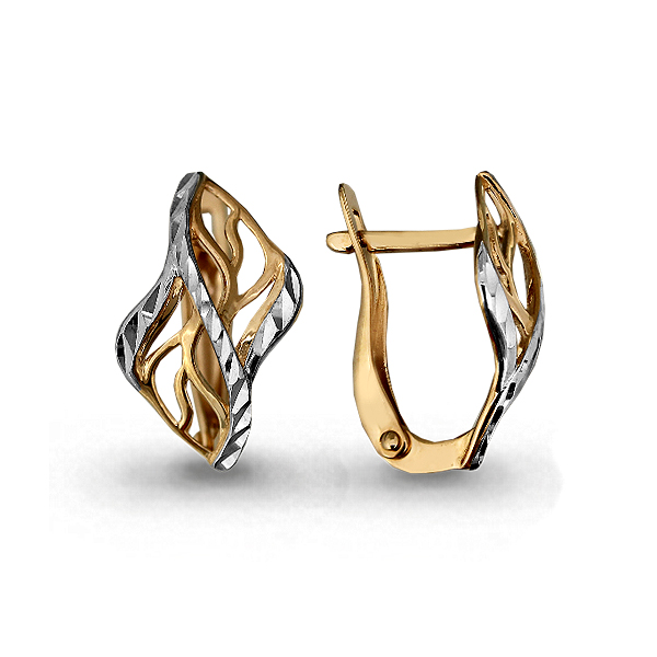

Серьги из красного золота Aquamarine 33027, 33027_585_кз