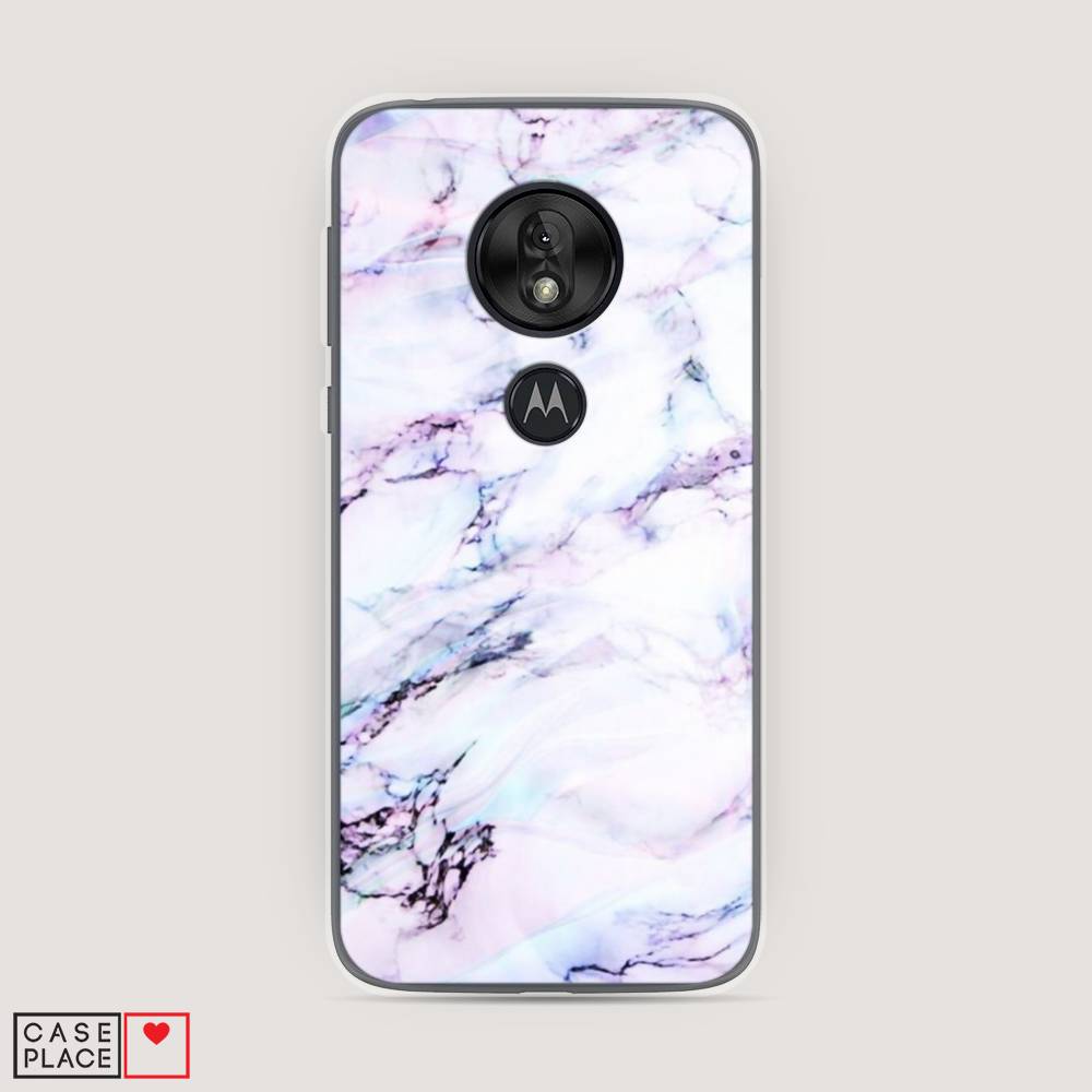

Чехол на Motorola Moto G7 Play "Радужный мрамор", Серый;фиолетовый, 241250-3