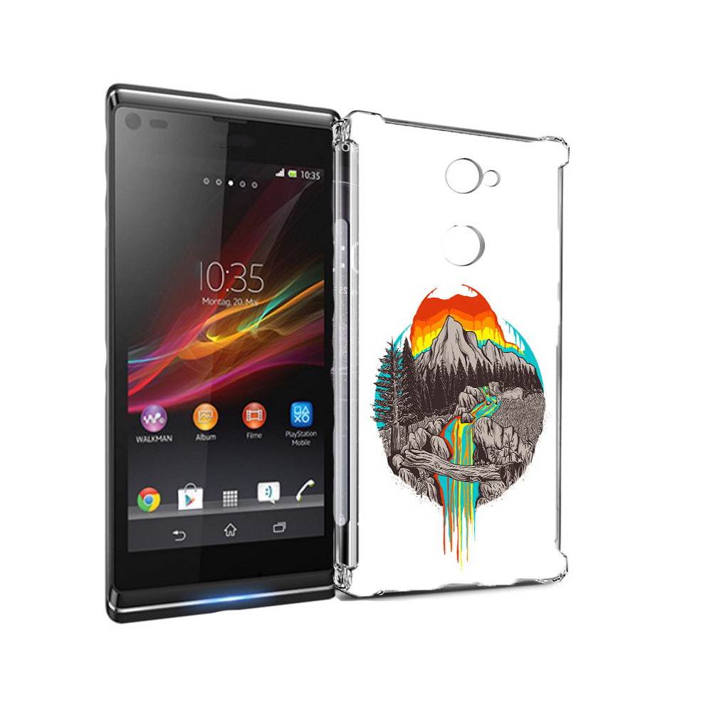 

Чехол MyPads Tocco для Sony Xperia L2 Радужный водопад (PT99662.233.144), Прозрачный, Tocco