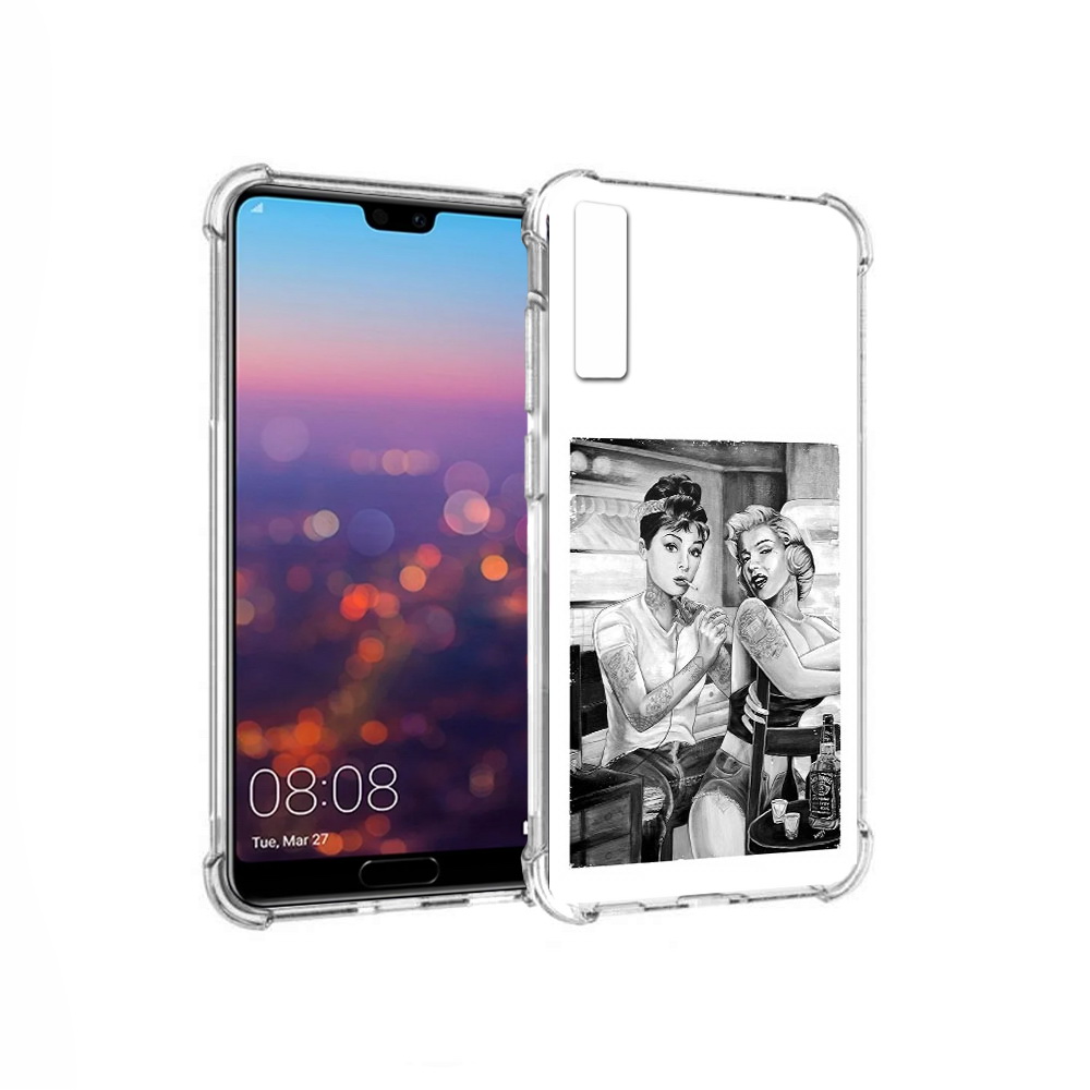 

Чехол MyPads Tocco для Huawei P20 Pro тату мастер (PT108144.28.637), Прозрачный, Tocco