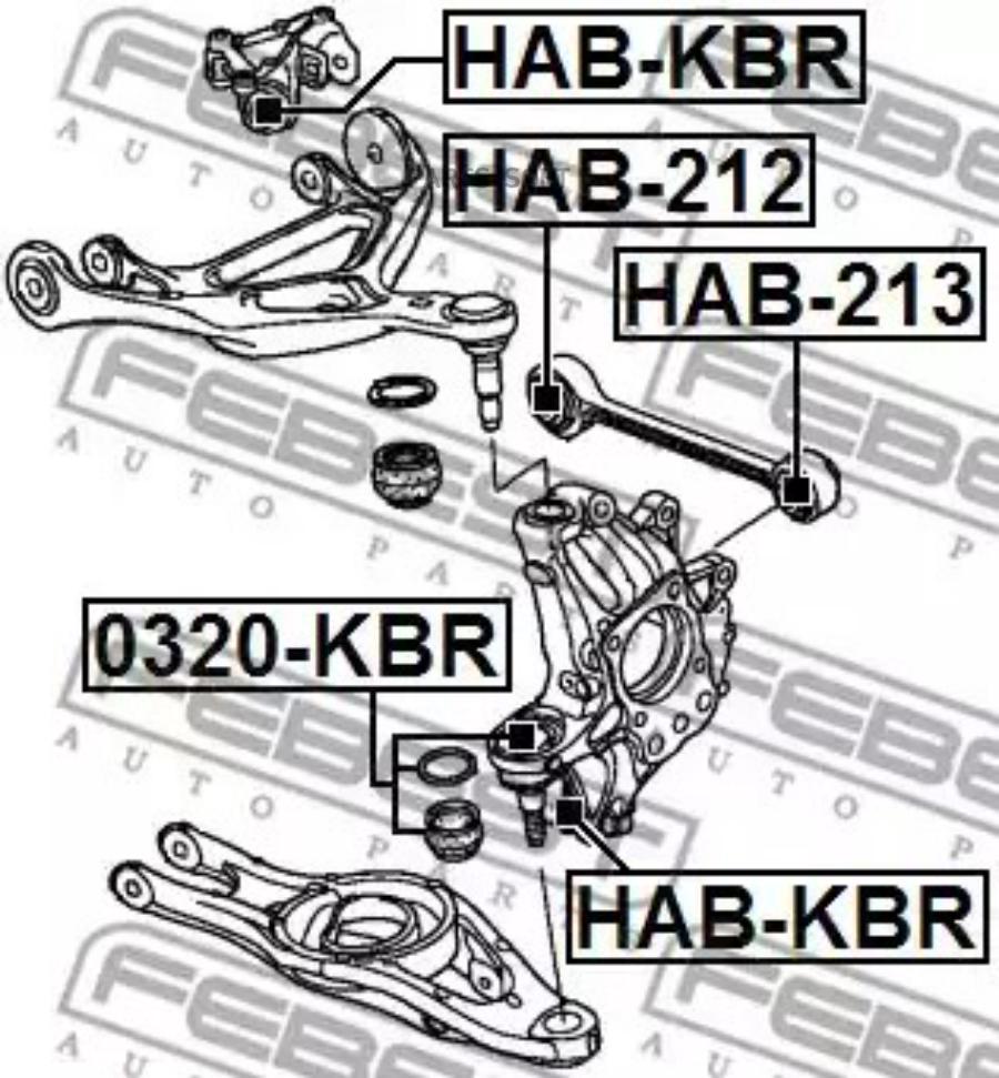 

Сайлентблок HONDA LEGEND -08 поперечной тяги задн.