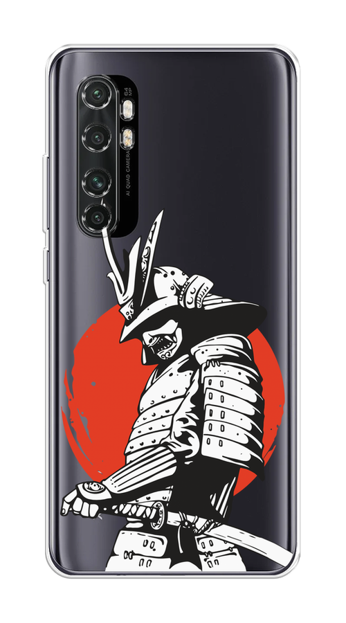 

Чехол на Xiaomi Mi Note 10 Lite "Самурай с катаной", Черный;красный;белый, 38450-1