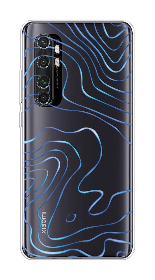 

Чехол на Xiaomi Mi Note 10 Lite "Blue lines", Прозрачный;синий, 38450-1