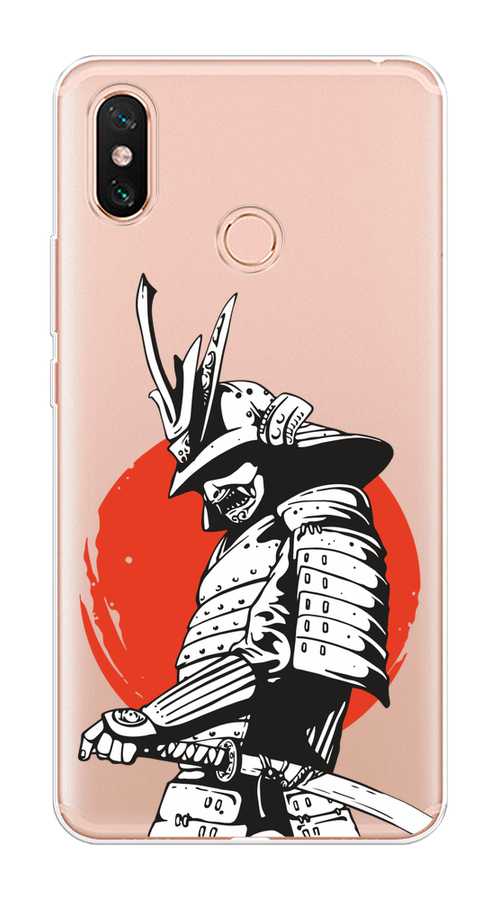

Чехол на Xiaomi Mi Max 3 "Самурай с катаной", Черный;красный;белый, 34350-1