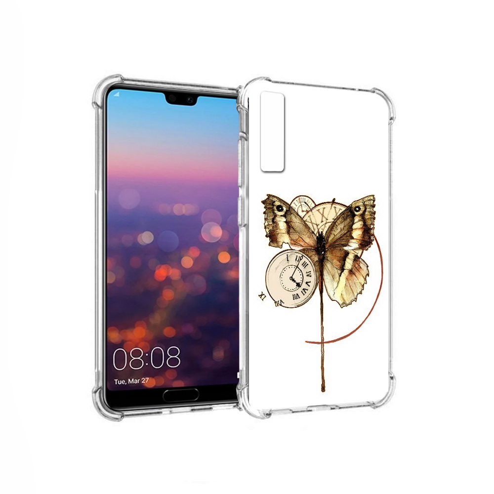 Чехол MyPads Tocco для Huawei P20 Pro старинные часы с бабочкой (PT108144.28.622)