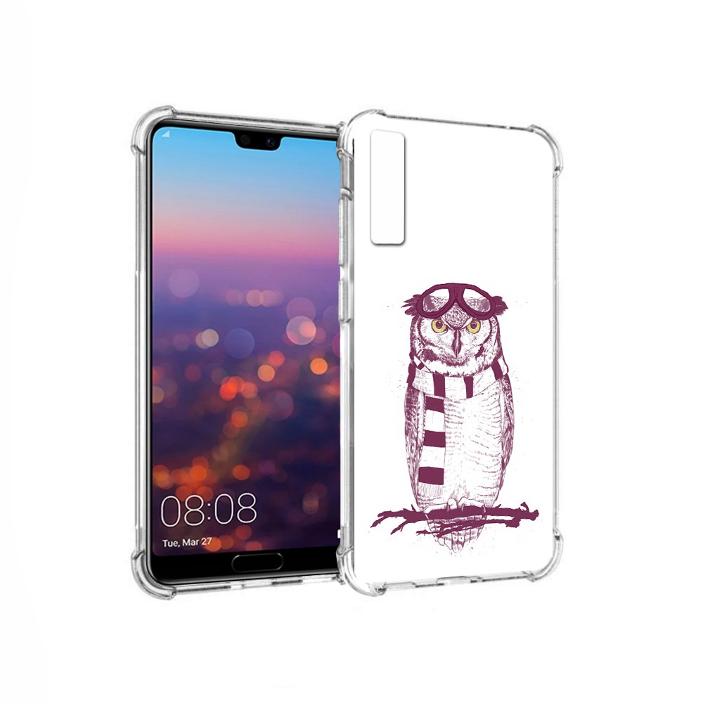 

Чехол MyPads Tocco для Huawei P20 Pro сова-летчик (PT108144.28.612), Прозрачный, Tocco